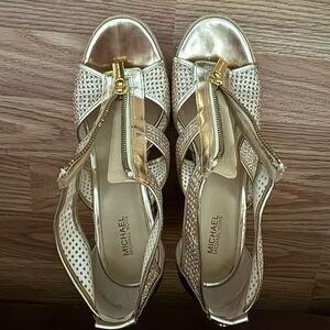Michael Kors Metallic Gold Sandals